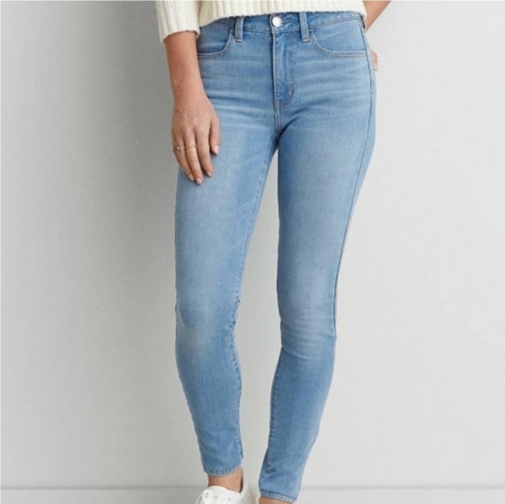 American Eagle AEO Light Wash Jeggings 2